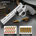 Revolver Soft Bullet Toy Gun – One-Key Detachable Kids Pistol Soft Bullet Toy Gun SPOT Grey-28cm