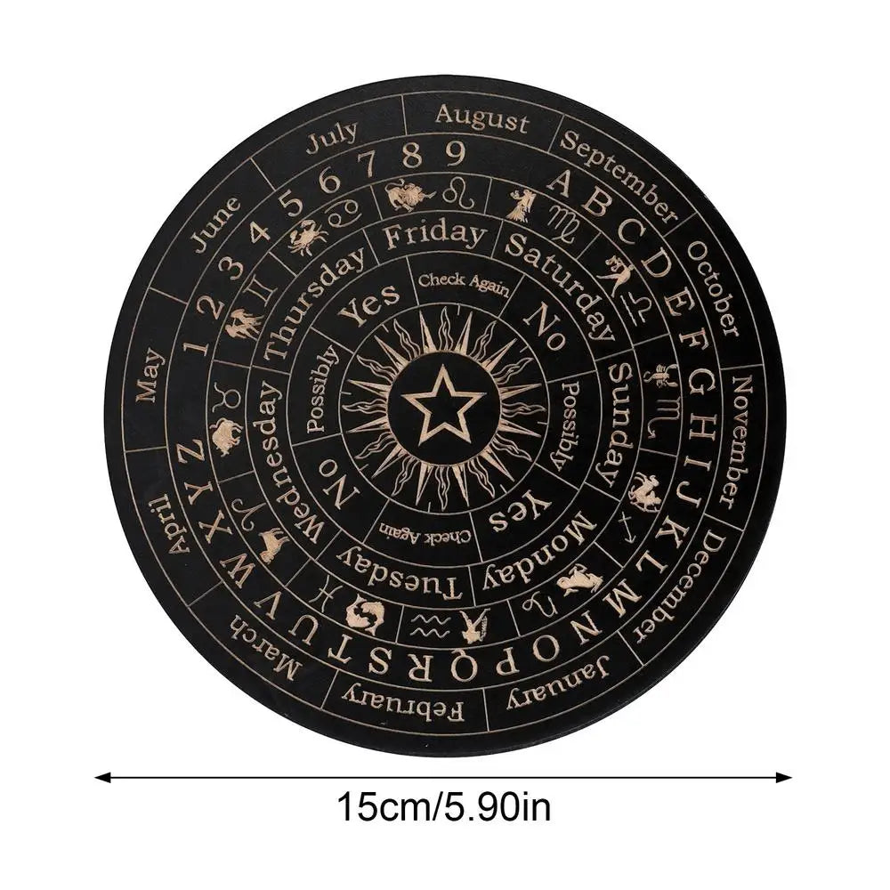 Star Pendulum Dowsing Board – Wood Divination & Meditation Plate Divination Board SPOT c