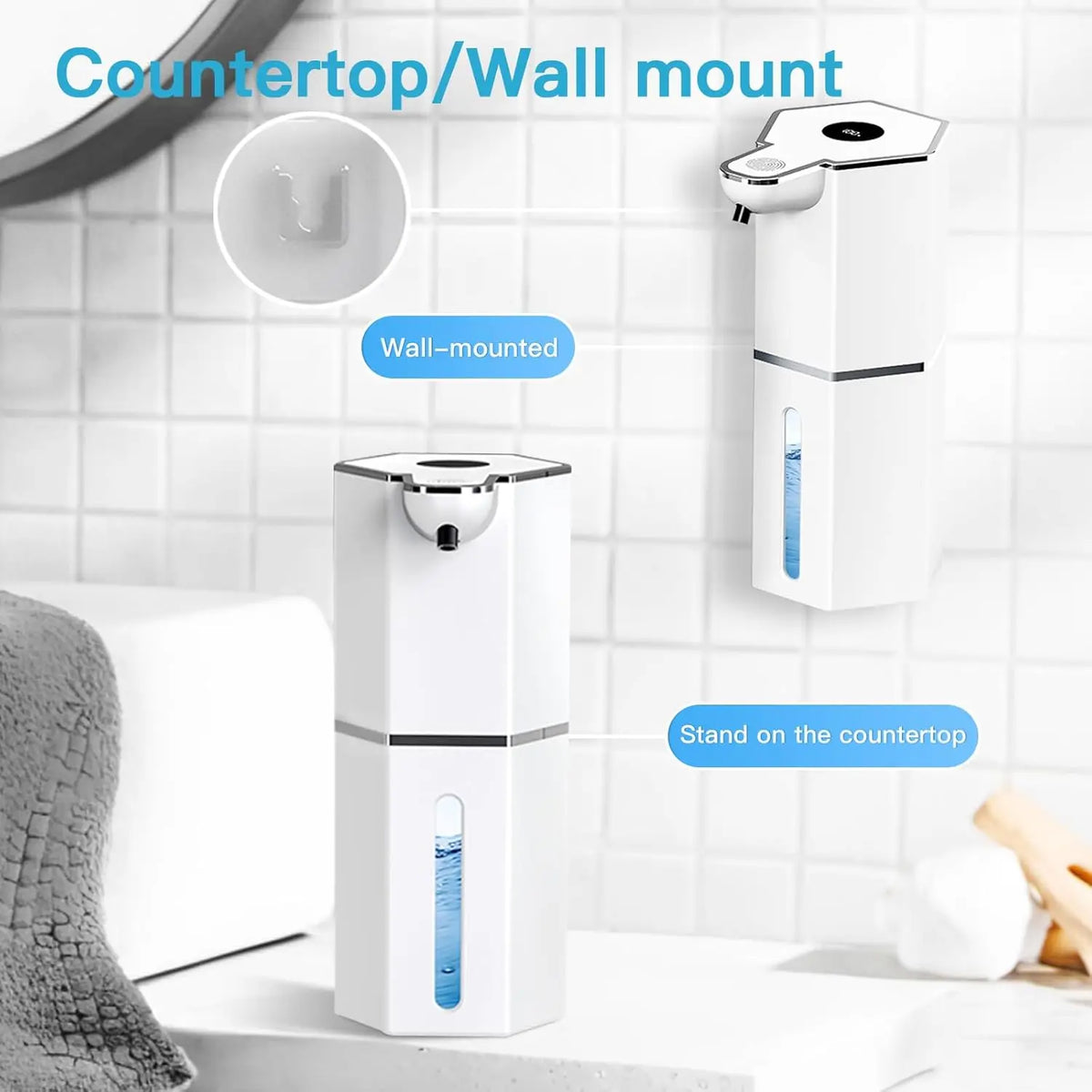 Touchless Foaming Soap Dispenser Wall Mount USB 360ml Automatic Soap Dispenser SPOT