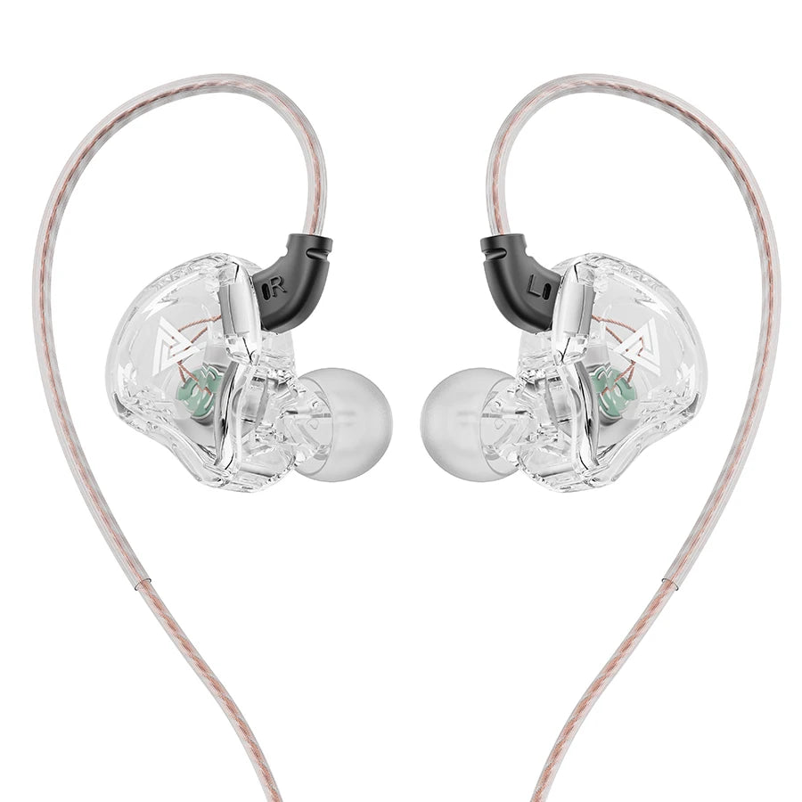 QKZ-AK8 Hi-Res Wired Earphones – 10mm OFC Cable & Mic Wired In-Ear Earphones SPOT white