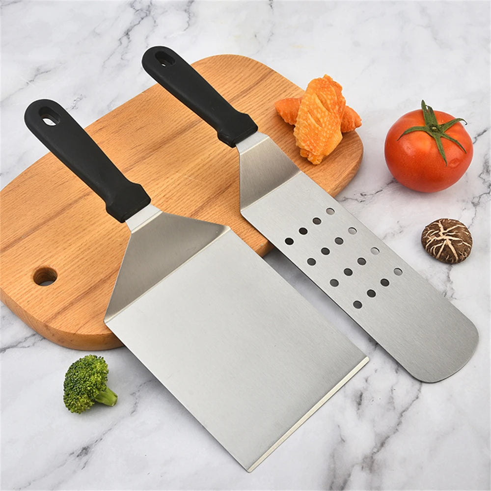 Extra Long Stainless Steel Griddle Spatula – Non-Slip Handle Griddle Spatula SPOT