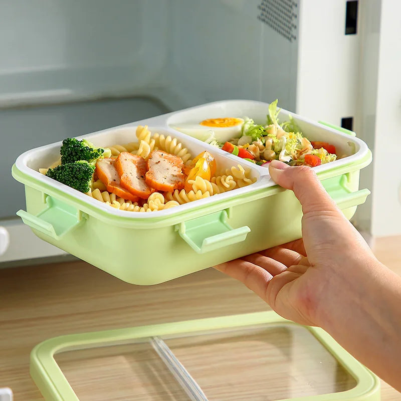 Macaron Bento Box – Leakproof 3-Compartment Lunch Box 850ml Bento Lunch Box SPOT
