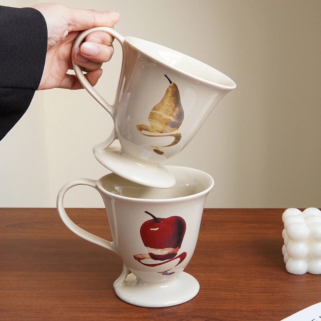 Retro Fruit Ceramic Mug – Porcelain Coffee & Tea Cup Gift Ceramic Coffee Mug SPOT