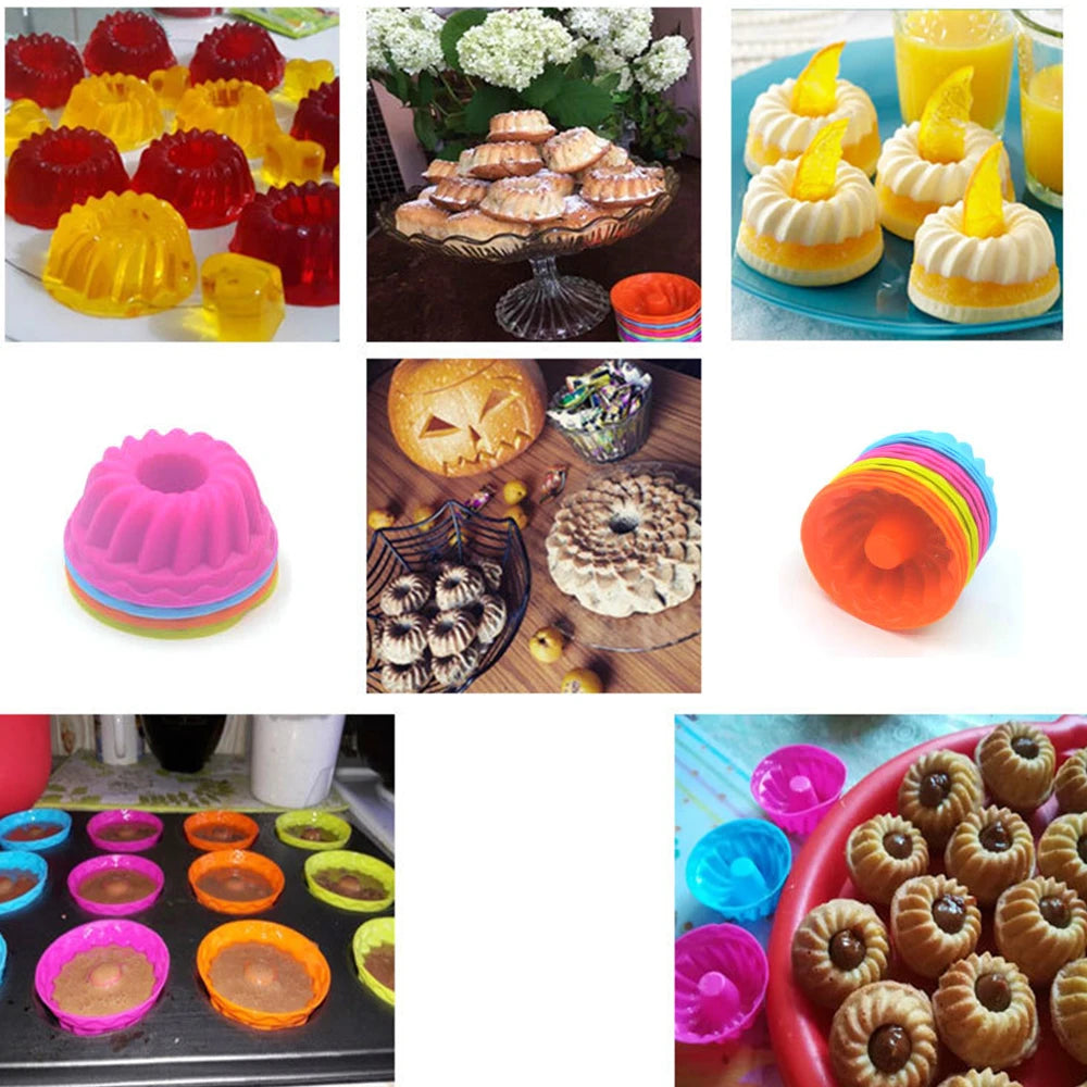 12-Pack Silicone Muffin Cup Cake Baking Molds – DIY Bakeware Silicone Baking Molds SPOT