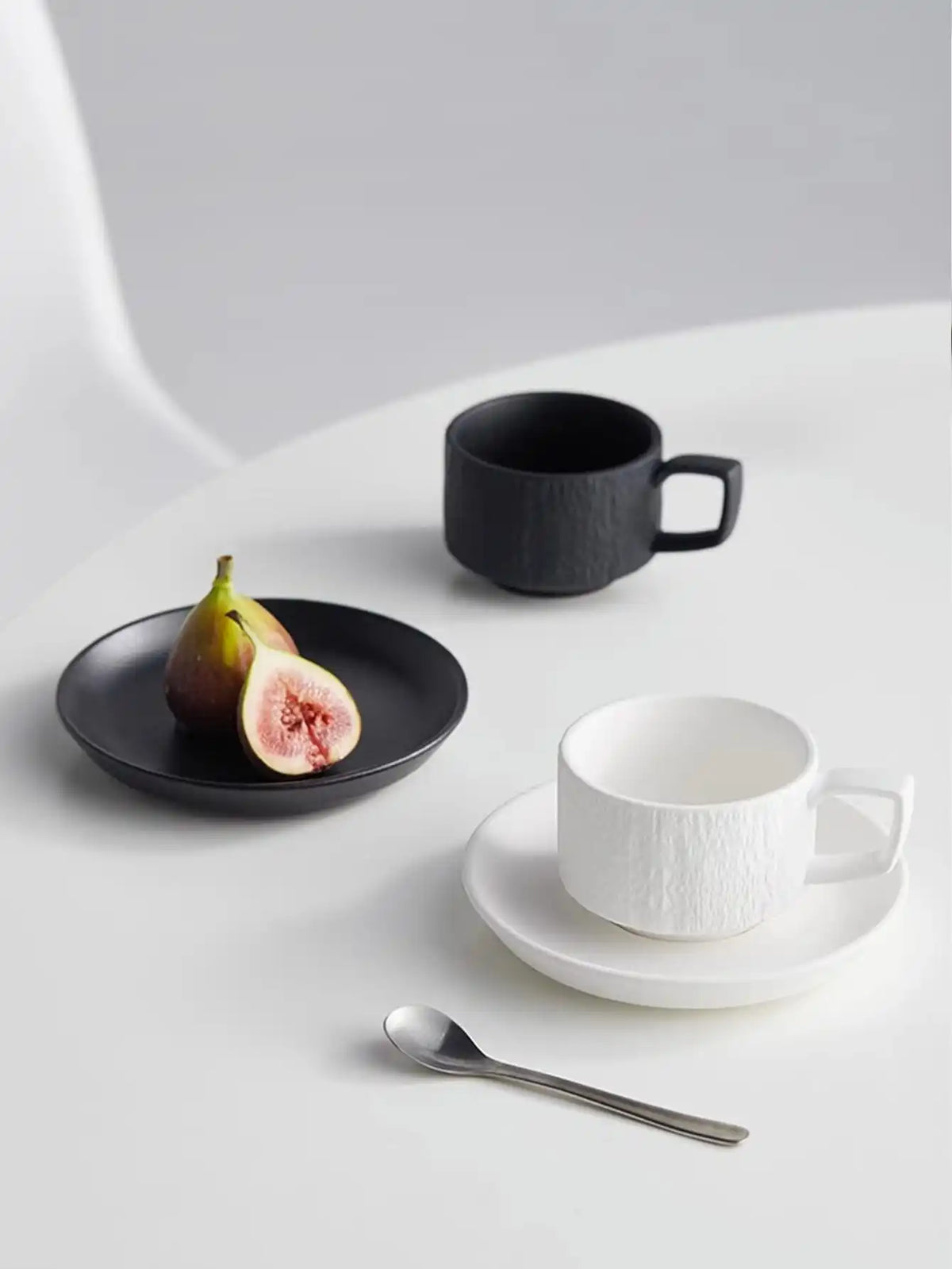 200ml Mulberry Stone Bone China Coffee Cup & Saucer Set Coffee Cup & Saucer SPOT