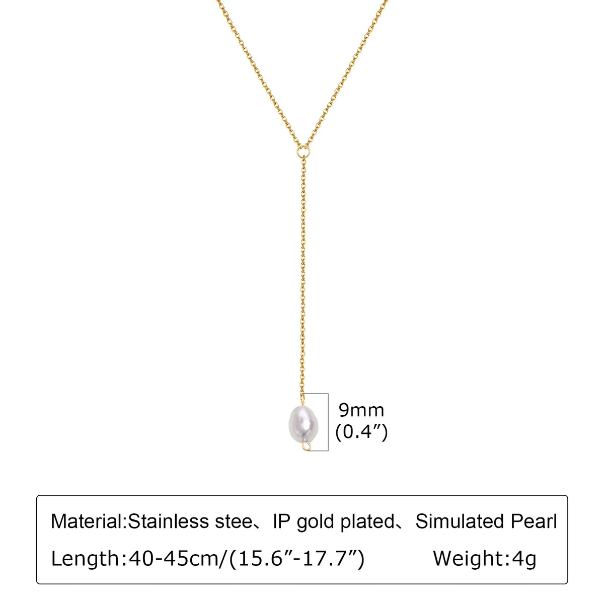 Meaeguet Gold Plated Lariat Necklace – Double Layered Pendant Lariat Pendant Necklace SPOT NC-1568G