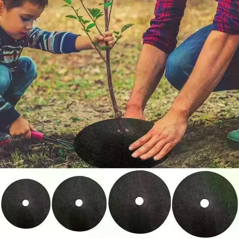 10-Pack Non-Woven Tree Mulch Rings – Reusable Weed Barrier Weed Barrier Mat SPOT