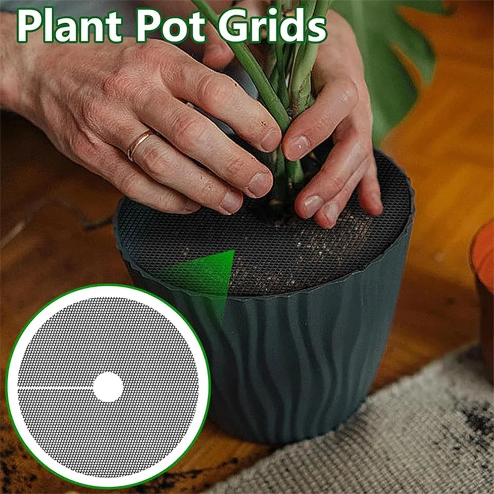4-Pack Cuttable Plant Pot Mesh Covers – Cat & Pet Deterrent Plant Pot Cover SPOT