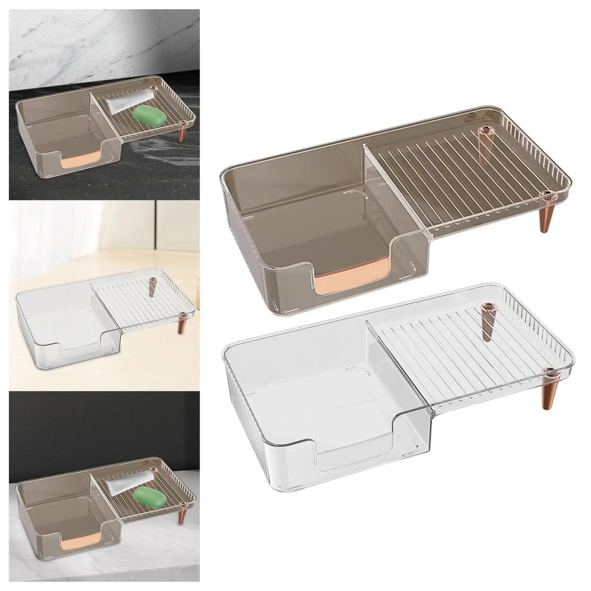Wood Bathroom Counter Organizer – Cosmetic Storage Shelf Countertop Organizer Shelf SPOT