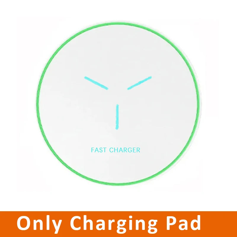 VIKEFON 30W Fast Wireless Charging Pad – LED, Qi Universal Wireless Charging Pad SPOT White