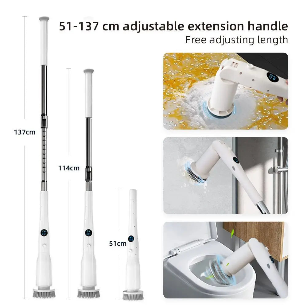 Wireless Electric Cleaning Brush – 8-Head Cordless Scrubber Electric Cleaning Brush SPOT
