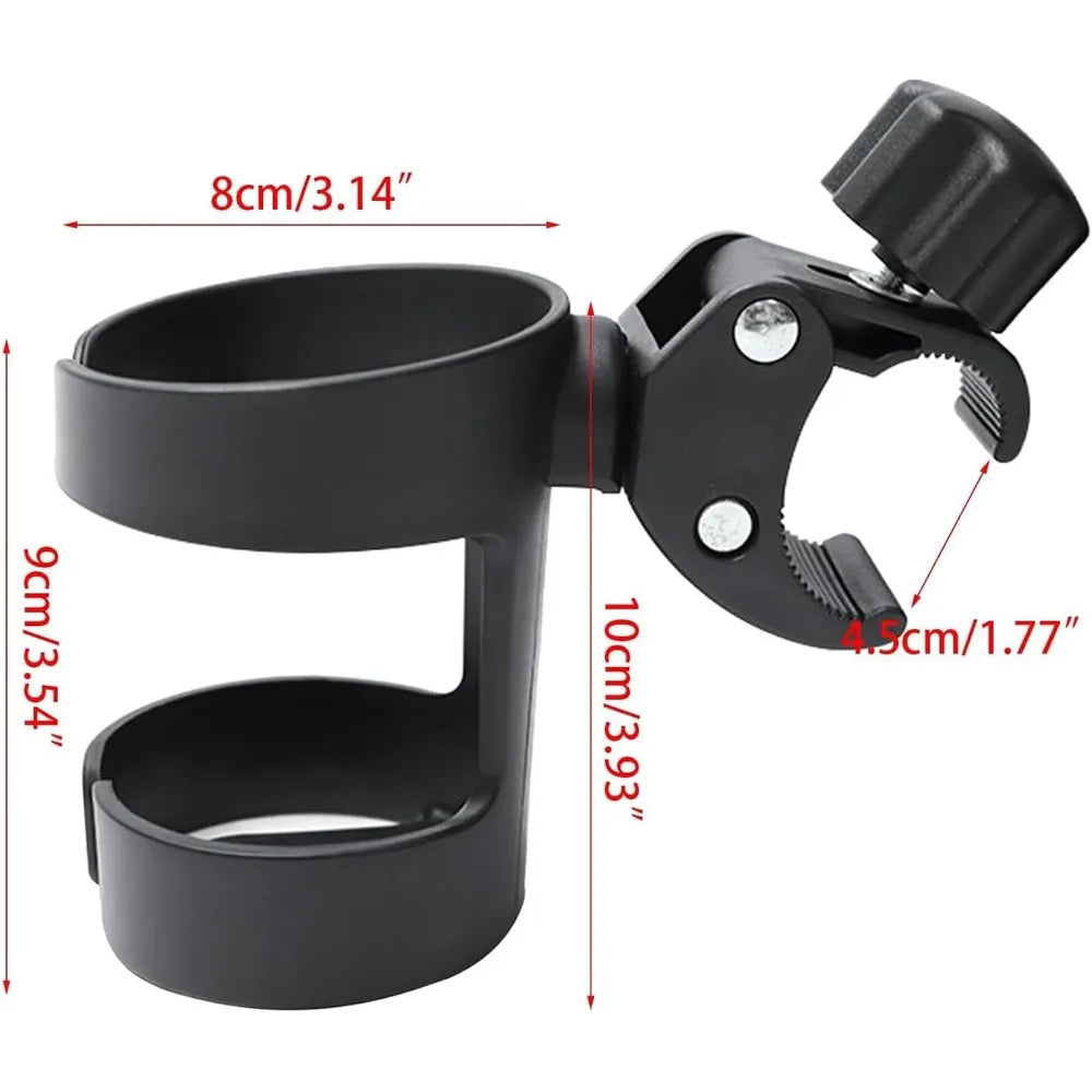Universal Stroller Cup Holder – 360° Rotatable Clamp-On Handlebar Cup Holder SPOT