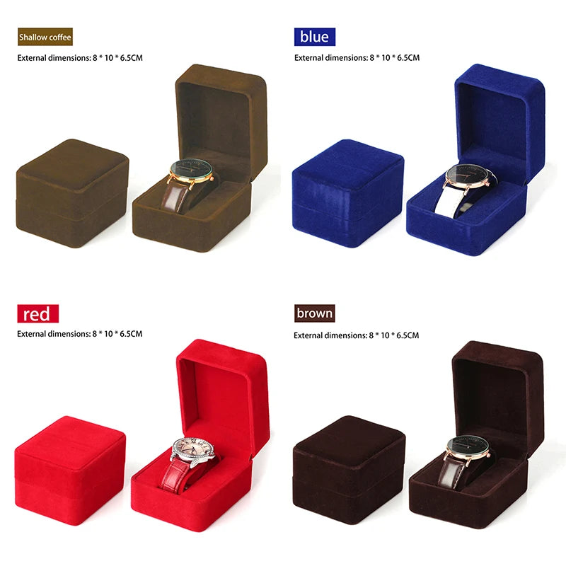 Velvet Watch Box – Flannel Storage Case for Watches & Jewelry Watch Storage Box SPOT