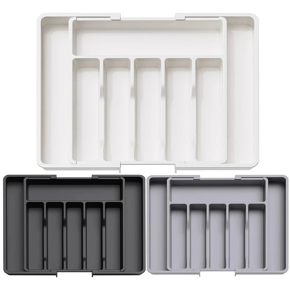 Expandable Silverware Drawer Organizer – Adjustable Utensil Tray Utensil Drawer Organizer SPOT
