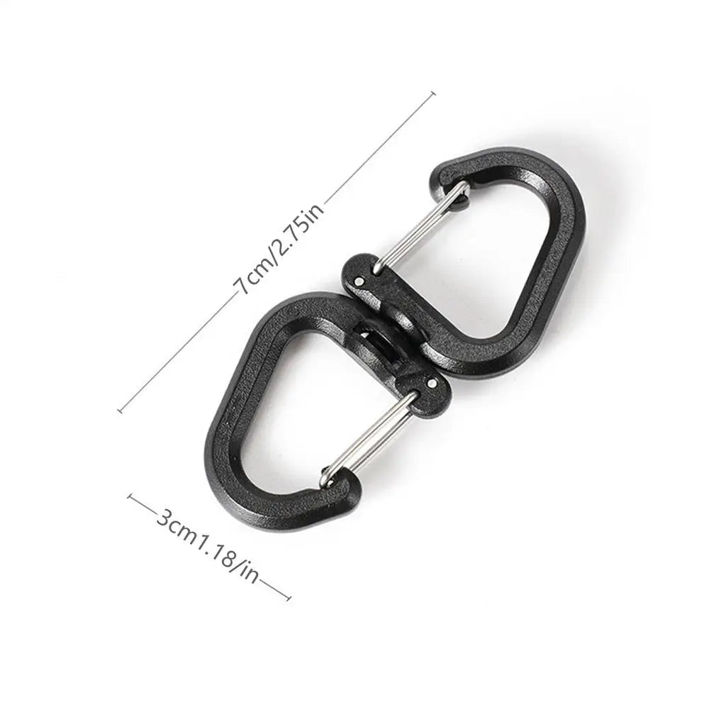 360° Rotating Double Carabiner S-Hook Clip | Camping Keychain Carabiner Clip Hook SPOT large