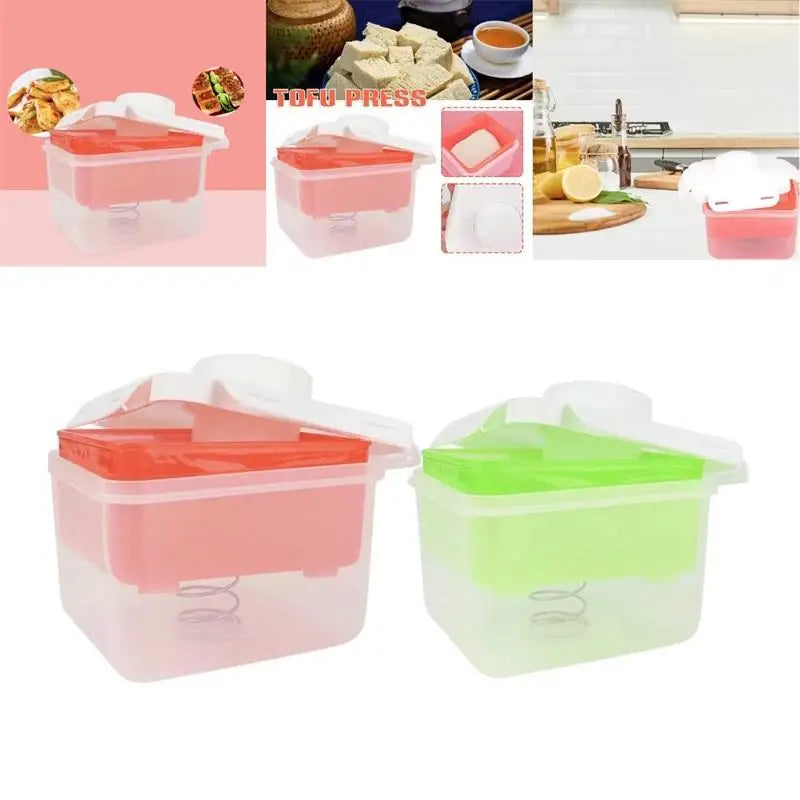 Tofu Press Mold with Cheese Cloth | Food-Safe PP & Steel Spring Tofu Press Kit SPOT