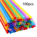 100-Pack Colorful Flexible Disposable Drinking Straws 6×190mm Disposable Drinking Straws SPOT Muti Color 100pcs