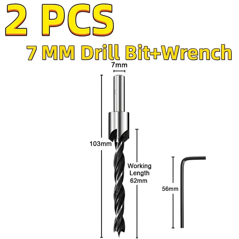 HSS Countersink Drill Bit Set 3mm–10mm | Chamfer & Woodworking Countersink Drill Bit Set SPOT 7MM Silver