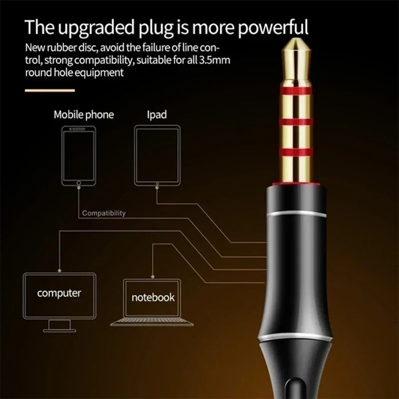 VIKEFON 3.5mm Wired Earbuds – Dual Driver HiFi Bass & Mic Wired In-Ear Earbuds SPOT