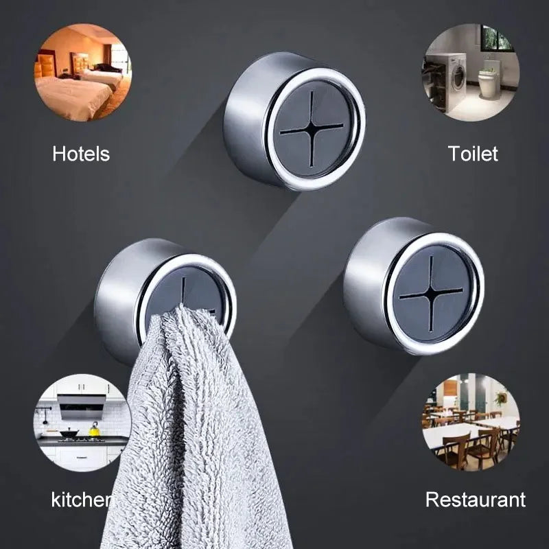 3-Pack No-Drill Adhesive Kitchen Towel Hooks | Wall Clips Adhesive Wall Hooks SPOT