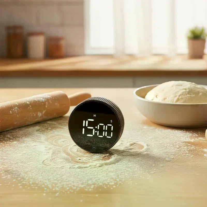Magnetic Digital Kitchen Timer – Rotary Countdown & Stopwatch Kitchen Timer SPOT