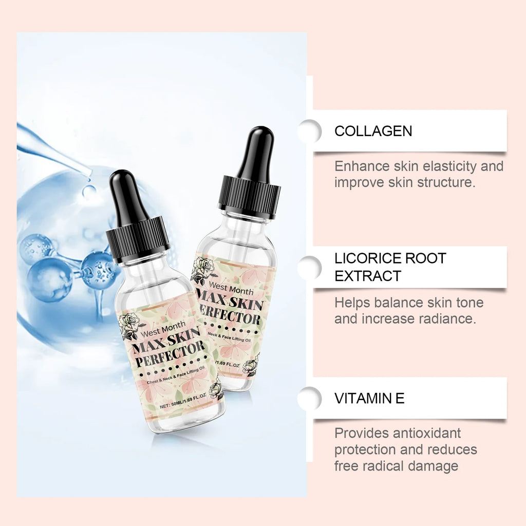 WEST MONTH Face Neck & Chest Nourishing Oil | Radiance Boost Face & Body Oil SPOT