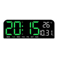 9" LED Digital Wall Clock – USB, Temp, Humidity & Auto Dimmer LED Wall Clock SPOT Green