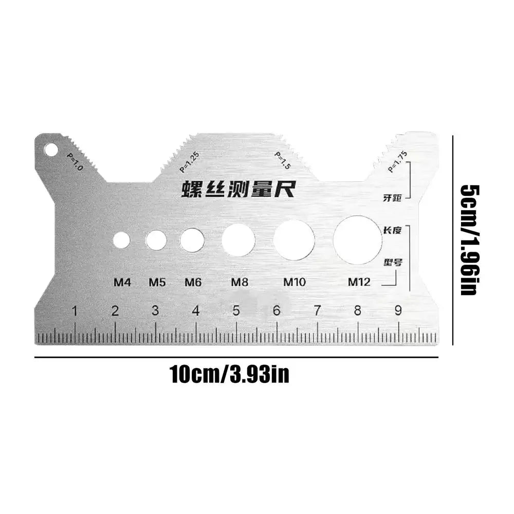 M4–M12 Screw Thread Pitch & Size Gauge – Stainless Steel Thread Pitch Gauge SPOT a