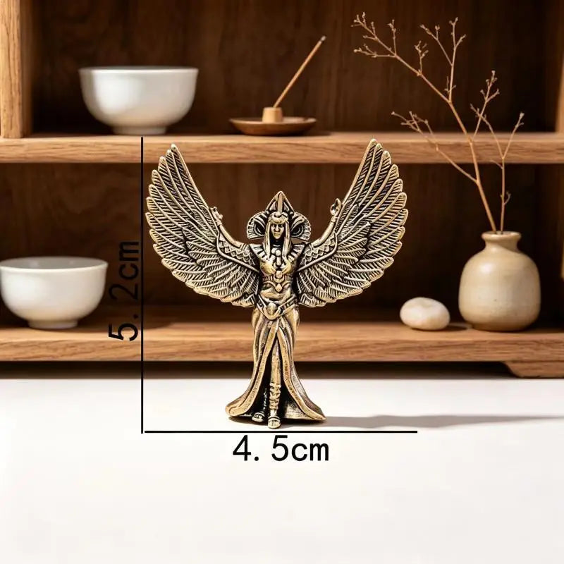 Vintage Brass Guardian Angel Statue – Desktop Figurine & Gift Decorative Figurine SPOT