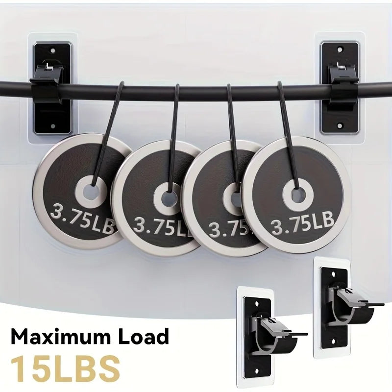 No-Drill Curtain Rod Brackets – Self-Adhesive Holders 2/6 Pack Curtain Rod Brackets SPOT