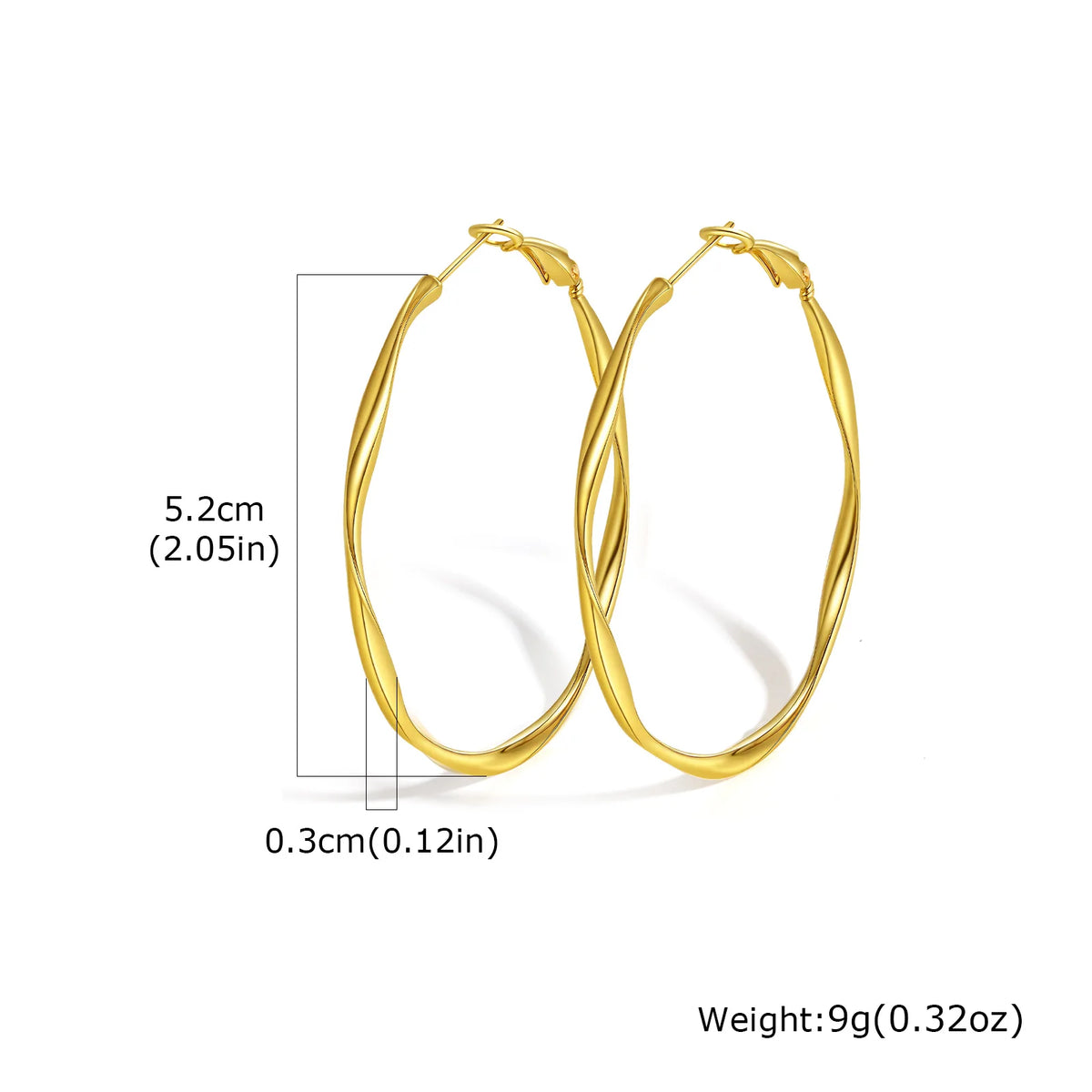 U-Shape Hoop Earrings – Minimalist Stainless Steel Ball Hoops Hoop Earrings SPOT ES-412G
