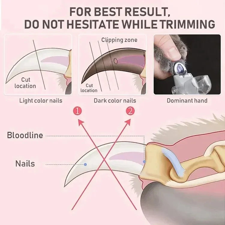 LED Pet Nail Clipper for Cats & Dogs – Quick-Detection Light Pet Nail Clipper SPOT