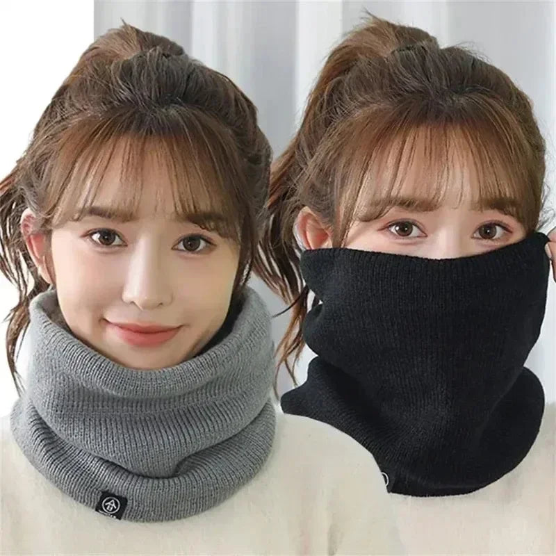 Knitted Neck Warmer Scarf – Soft Fleece Winter Collar, Men & Women Neck Warmer Scarf SPOT