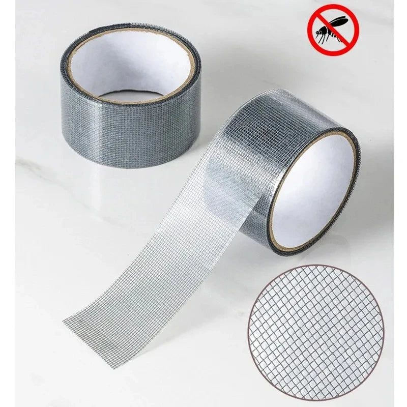 Self-Adhesive Window Screen Repair Tape 5cm x 2m – Grey Mesh Screen Repair Tape SPOT