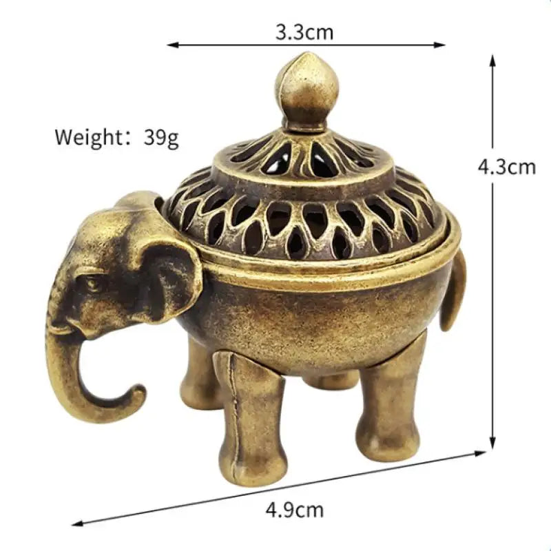 Ancient Elephant Lotus Metal Incense Burner – Yoga Home Decor Incense Burner SPOT
