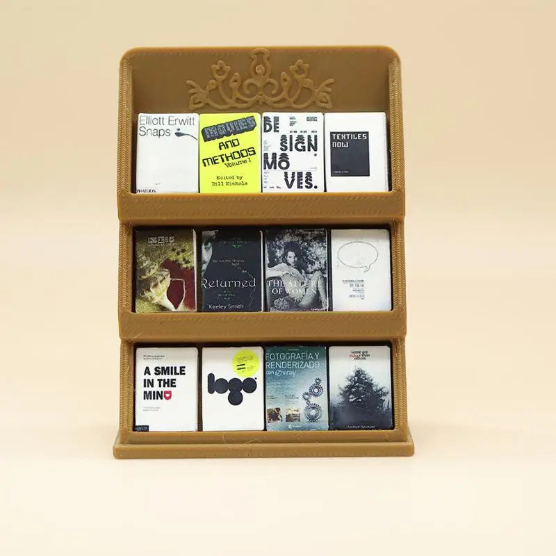 1:12 Dollhouse Mini Bookshelf Display Rack – Study Decor Dollhouse Miniature SPOT