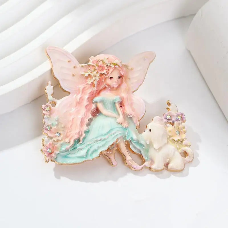 Butterfly Elf Enamel Brooch – Cartoon Princess Pin Badge Enamel Brooch Pin SPOT A1