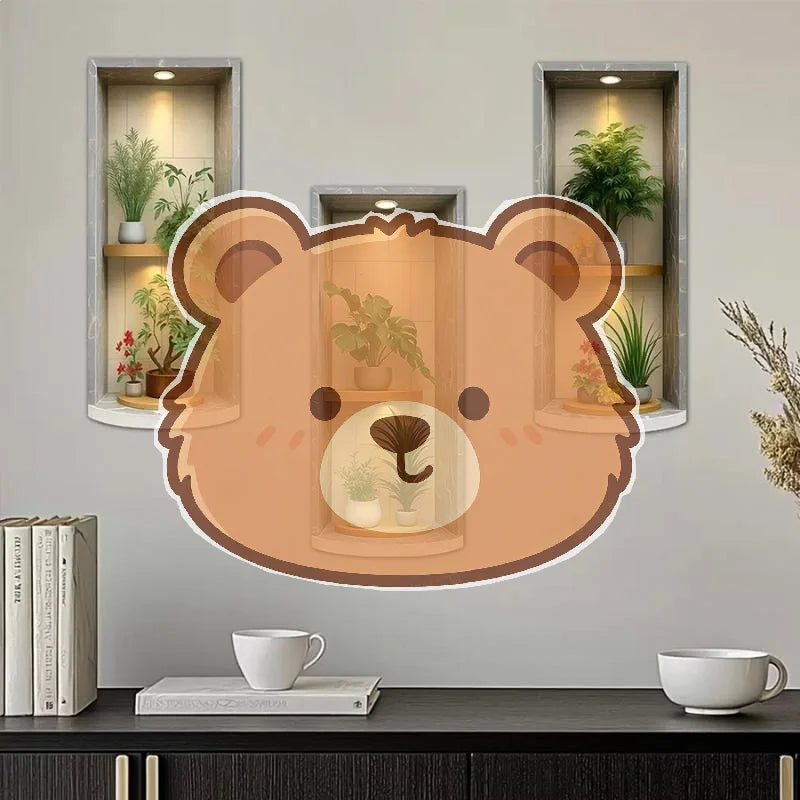 3D Green Tree Wall Stickers – Self-Adhesive PVC Decor 3-Pack Wall Decal Sticker SPOT Default Title