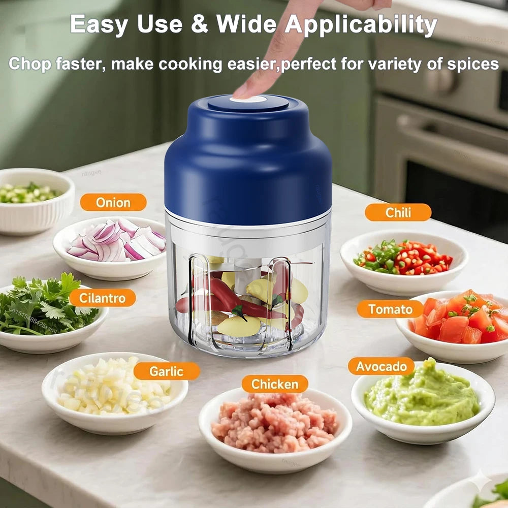 Electric Garlic Chopper USB Rechargeable Mini Food Processor Electric Food Chopper SPOT