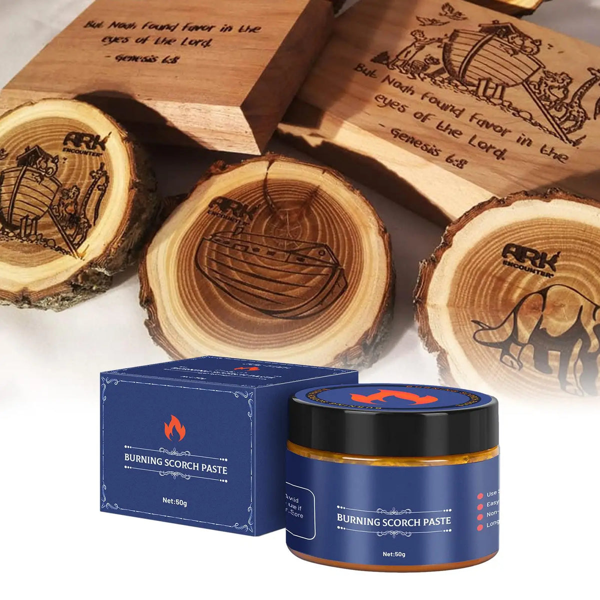 Wood Burning Paste Gel – DIY Art for Wood, Leather & Canvas Wood Burning Paste SPOT