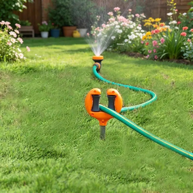 Heavy-Duty Garden Hose Guide with Smooth Rotating Rollers Hose Guide Stake SPOT