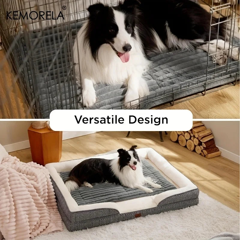KEMORELA Extra Large Dog Bed Mat – Non-Slip Plush Crate Mat Dog Bed Mat SPOT