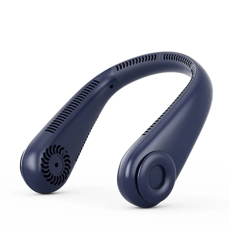 Hands-Free Neck Fan 5000mAh Rechargeable Leafless Portable Wearable Neck Fan SPOT Blue USB Type-C