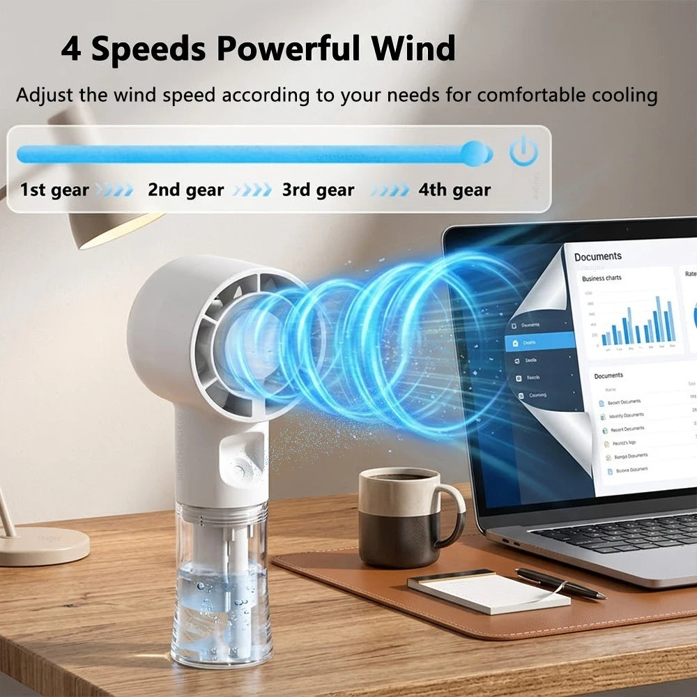Handheld Mist Fan – 4-Speed Rechargeable Mini Spray Fan Handheld Mist Fan SPOT