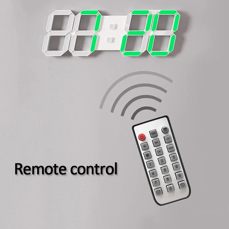 3D LED Large Digital Wall Clock with Remote Control LED Wall Clock SPOT