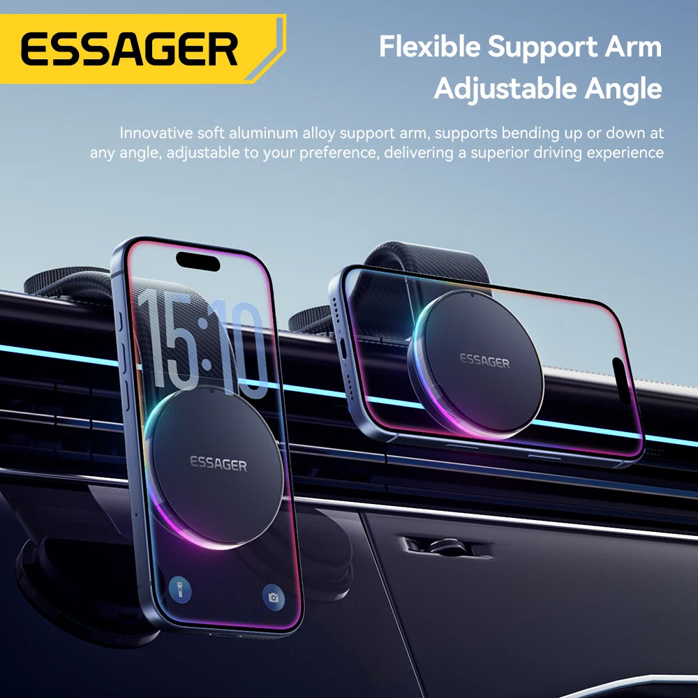 Essager 360° Magnetic Car Phone Holder – 15W Wireless Charger Magnetic Car Phone Mount SPOT