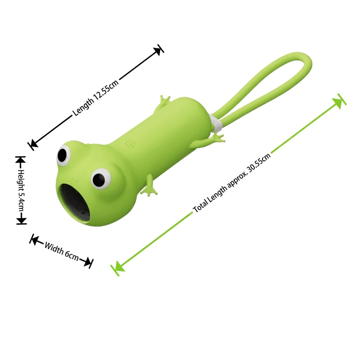 Cute Animal Kids Silicone Flashlight – USB Rechargeable Torch Kids Flashlight SPOT Green Warm White 0-5W