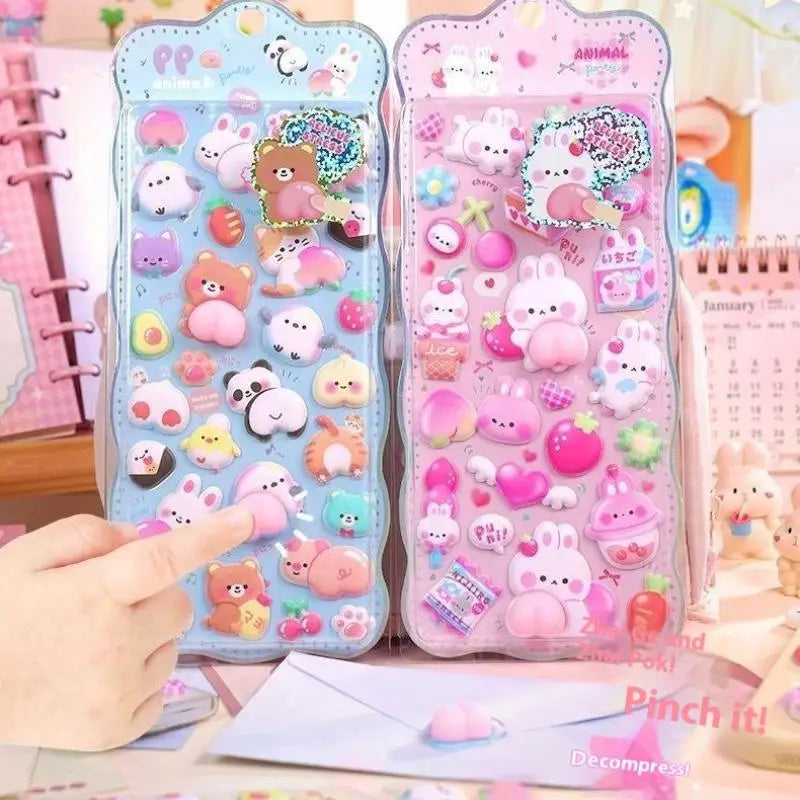 3D Cartoon Peach Foam Sticker – Squishy DIY Decor Sticker Novelty Foam Sticker SPOT