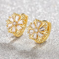 Snowflake Huggie Hoop Earrings – 18K Gold-Plated CZ Jewelry Huggie Hoop Earrings SPOT Default Title