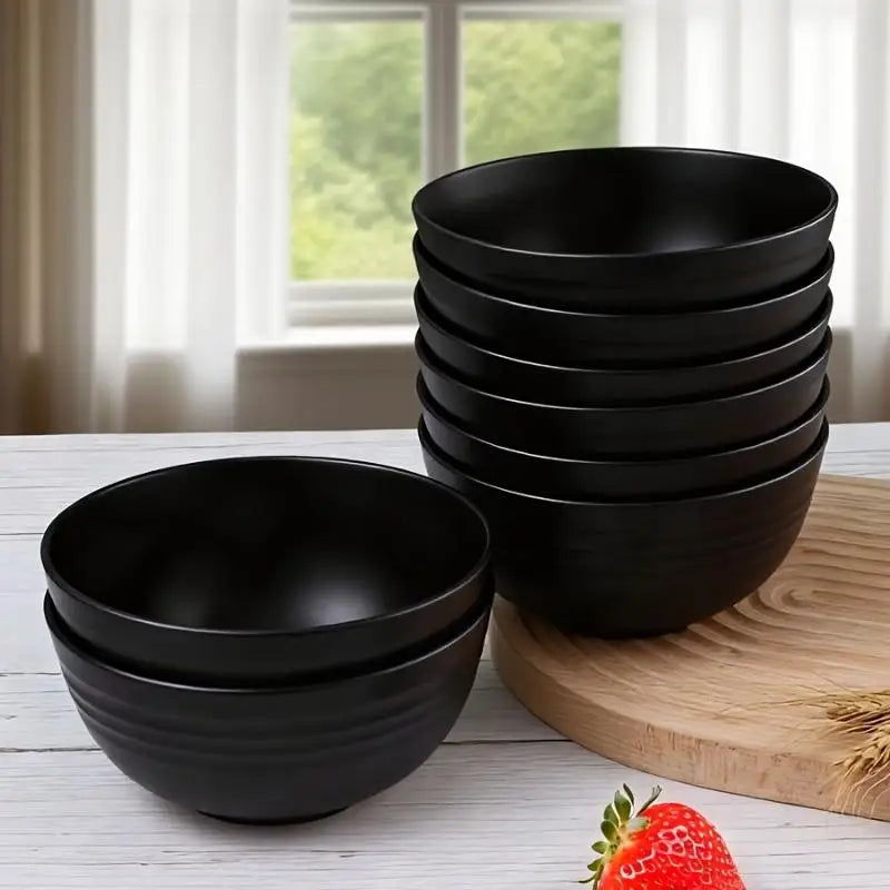 Unbreakable Plastic Bowls – Microwave & Dishwasher Safe 4/6/8-Pack Kitchen Bowl Set SPOT